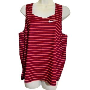 Nike Dri-FIT AeroSwift Running Striped Tank Top Sz XL NWT